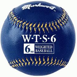 eighted 9 Leather Covered Training Baseball (6 OZ) : Build your arm strength wit